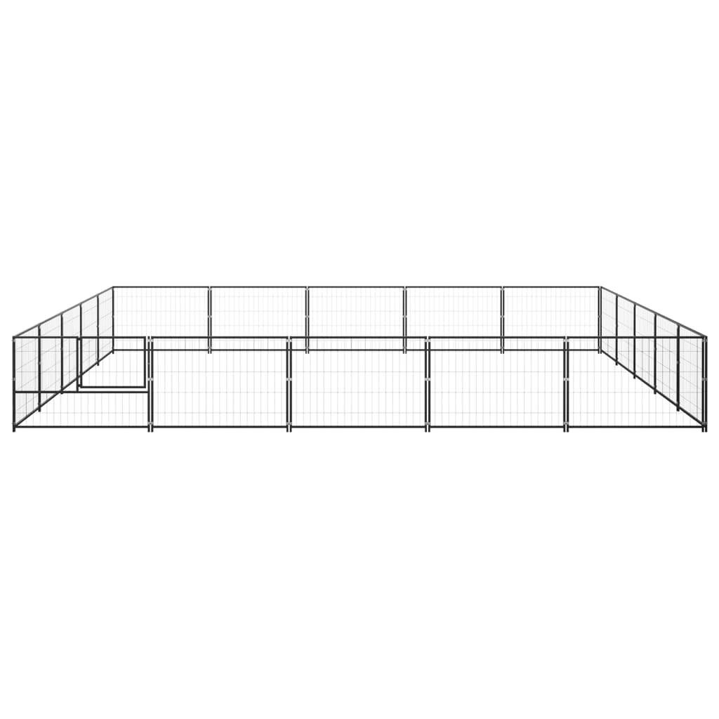 NNEVL Dog Kennel Black 25 m² Steel
