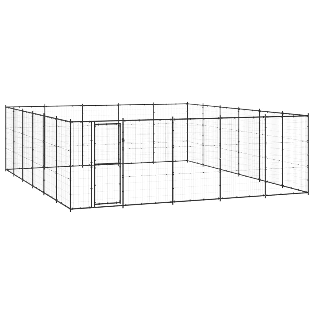 NNEVL Outdoor Dog Kennel Steel 36.3 m²