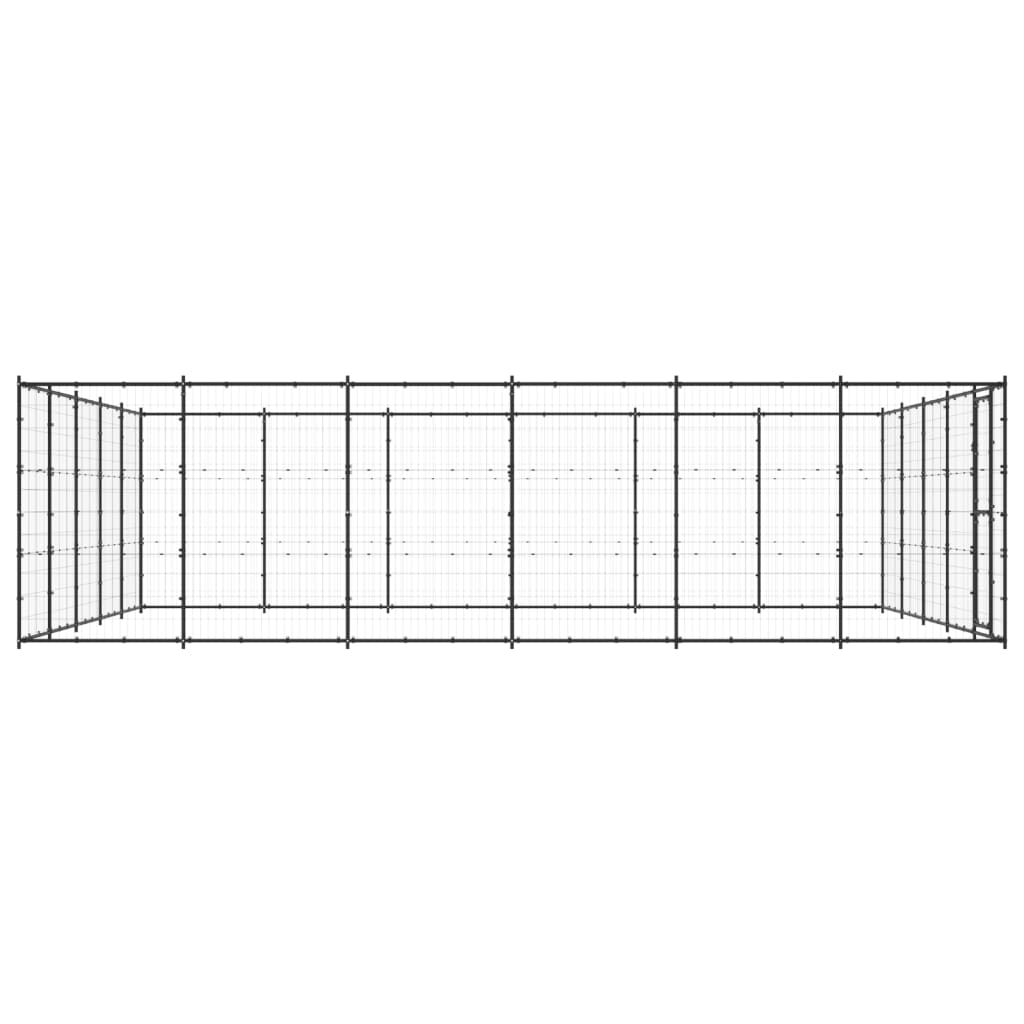 NNEVL Outdoor Dog Kennel Steel 36.3 m²