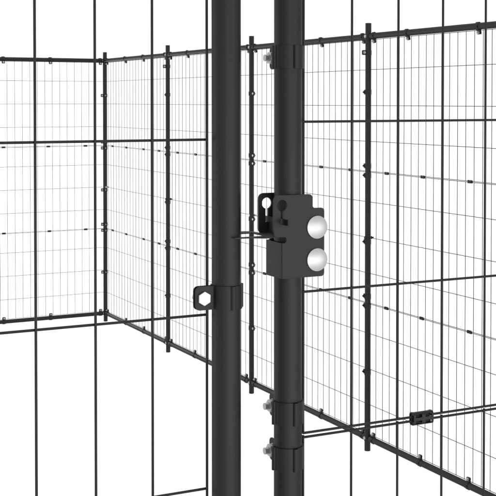 NNEVL Outdoor Dog Kennel Steel 36.3 m²