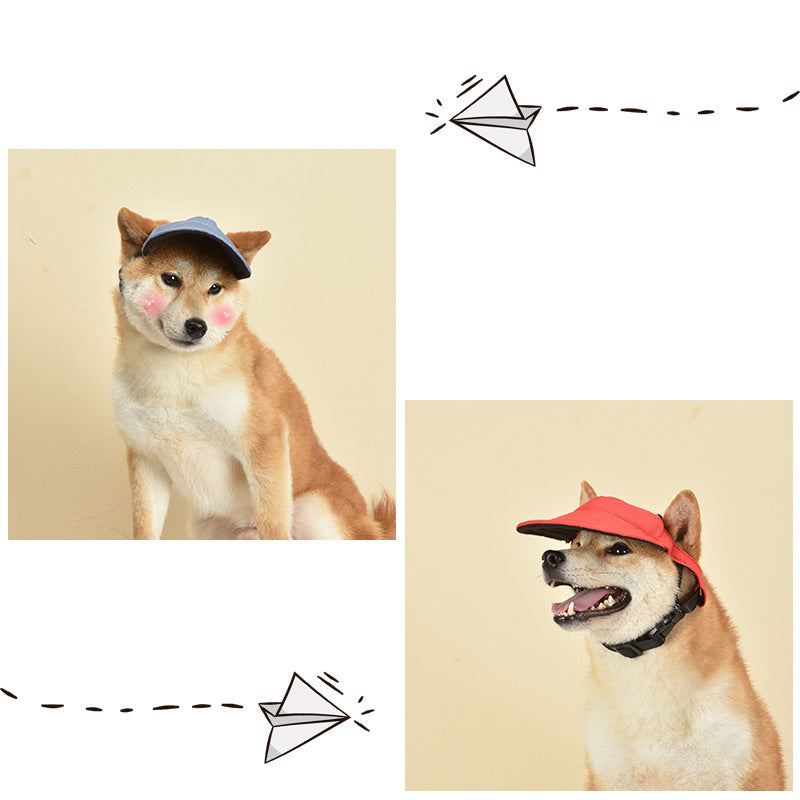 NNEDSZ Size M Pink Adjustable Pet Baseball Cap for Cats and Dogs - Cute Sun Protection Hat for Outdoor Adventures